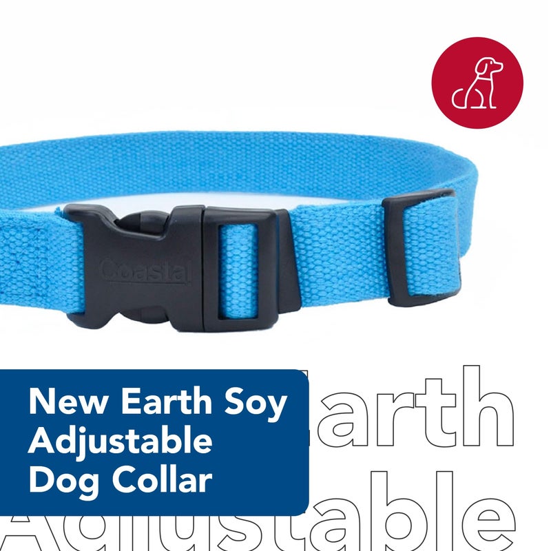 Coastal Pet - New Earth Soy - Adjustable Dog Collar, Pumpkin, 3/4" x 12"-18" - Image 2